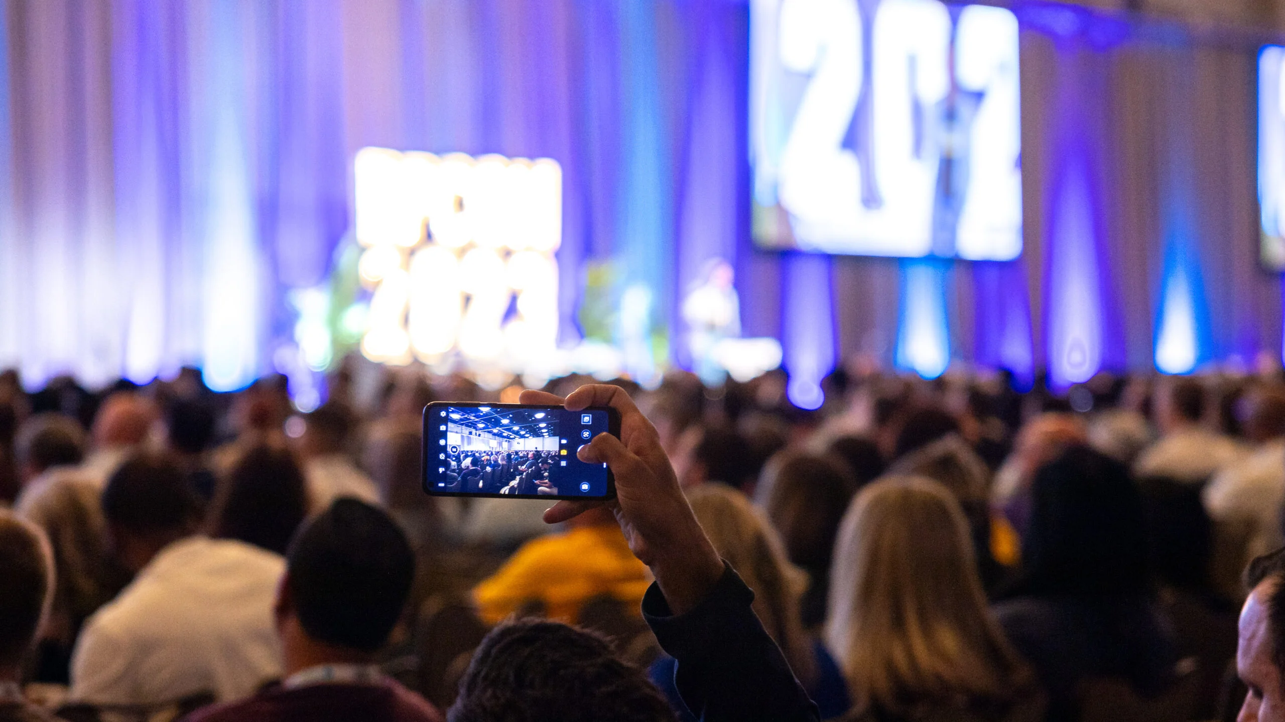 Concert crowd and event lighting
